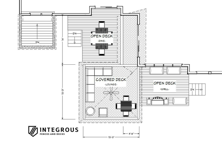 Covered Porch on Existing Deck - Integrous Fences and Decks
