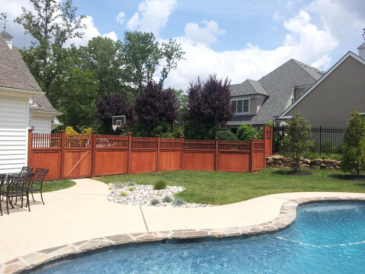 6' tall spindle top framed fence