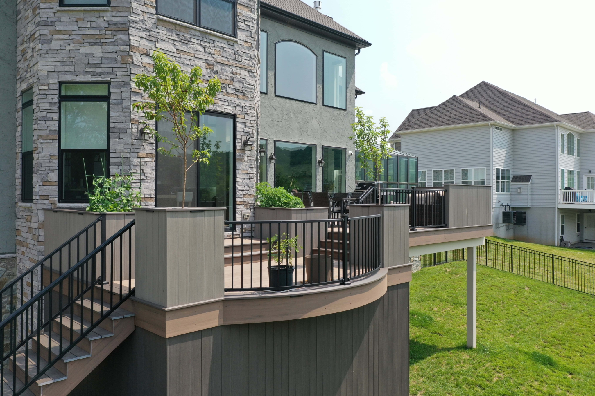 Complex Custom Deck With Built-Ins - Newtown Square, PA - Integrous ...