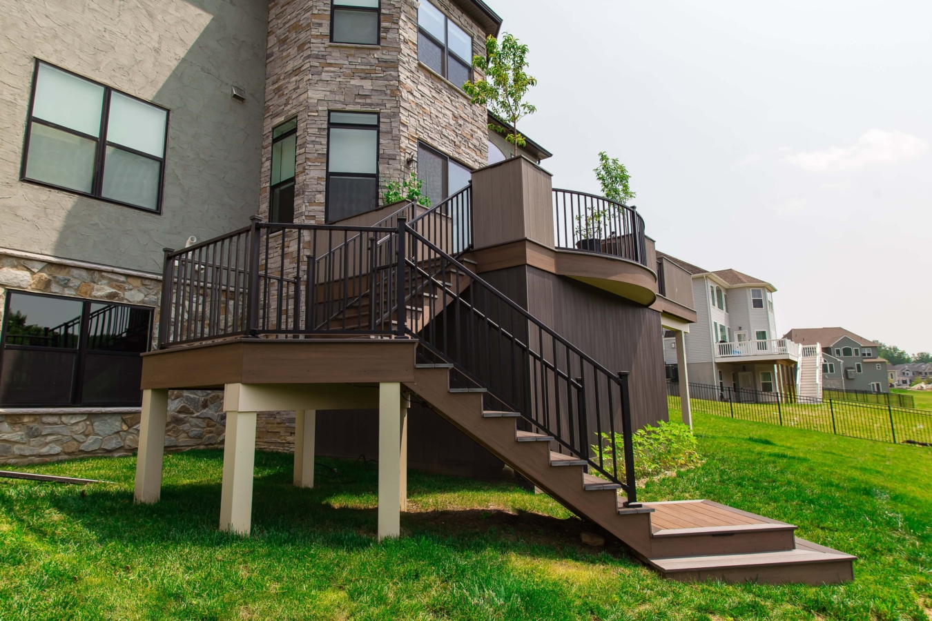 Complex Custom Deck With Built-Ins - Newtown Square, PA - Integrous ...
