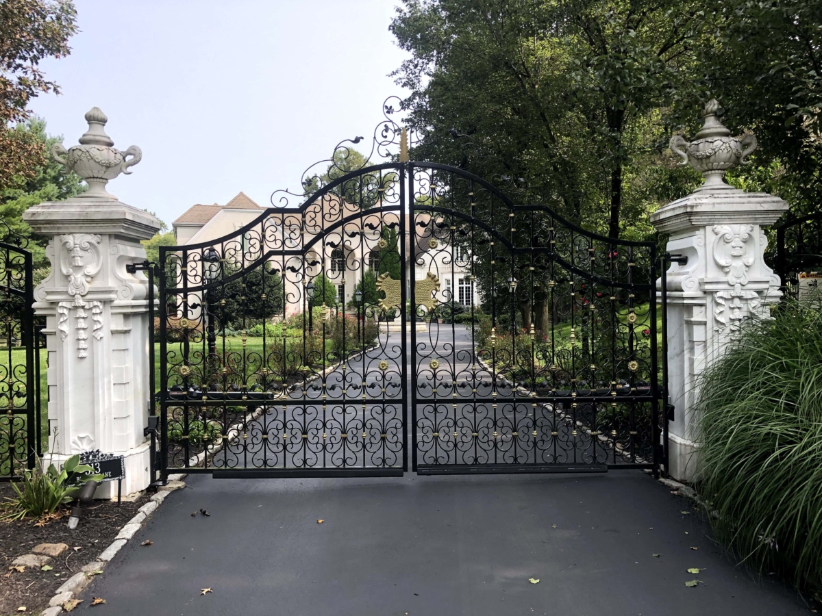 ornamental metal driveway gate