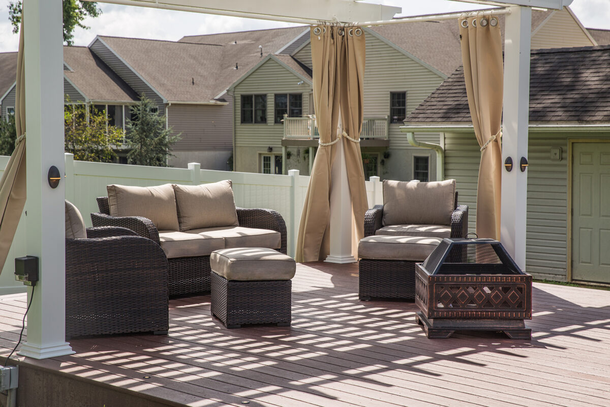 island deck with pergola
