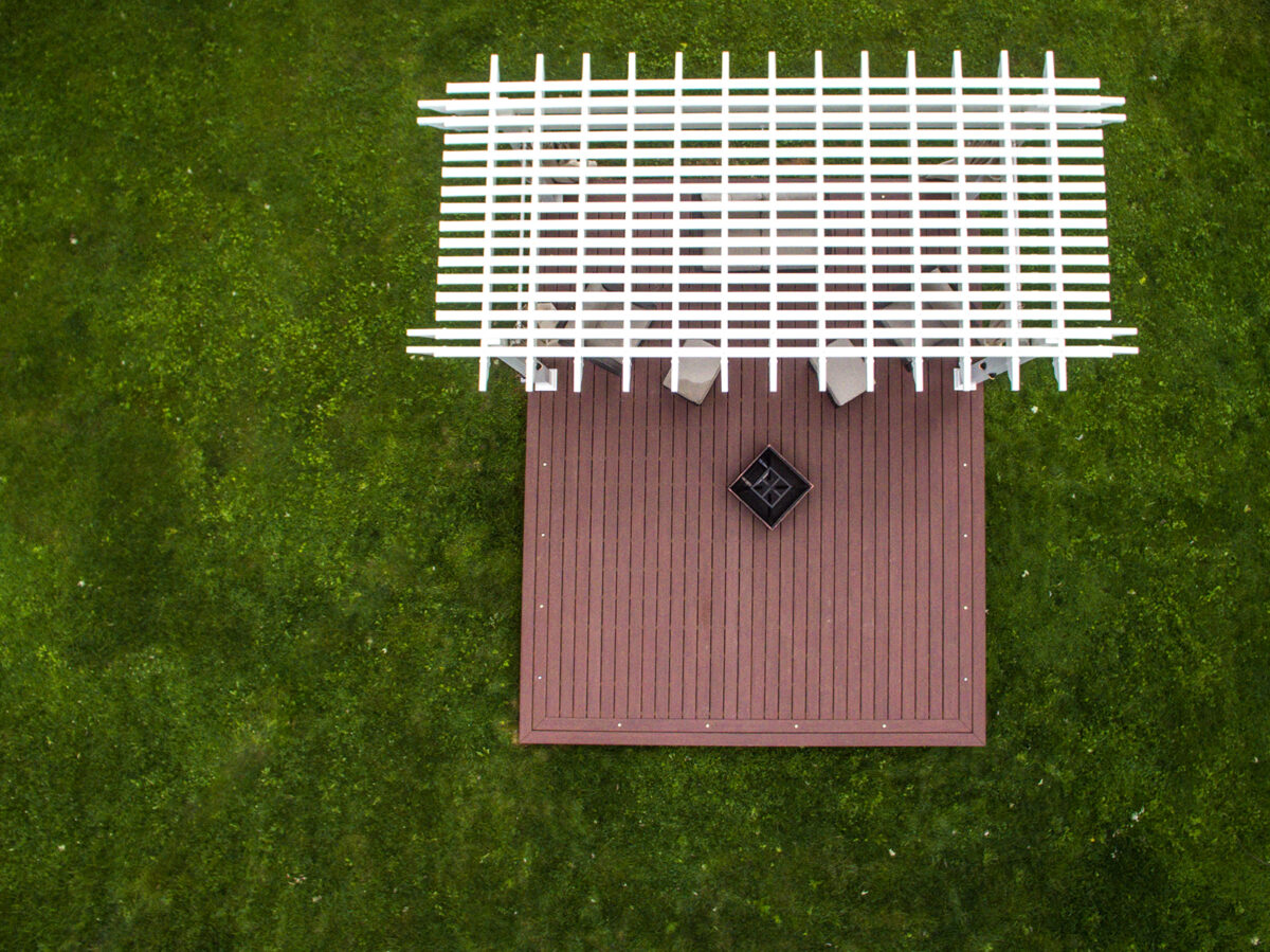 island deck with pergola