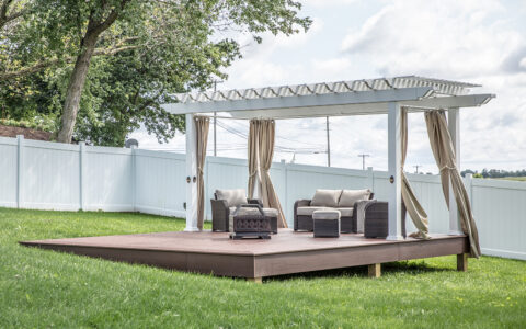 island deck with pergola