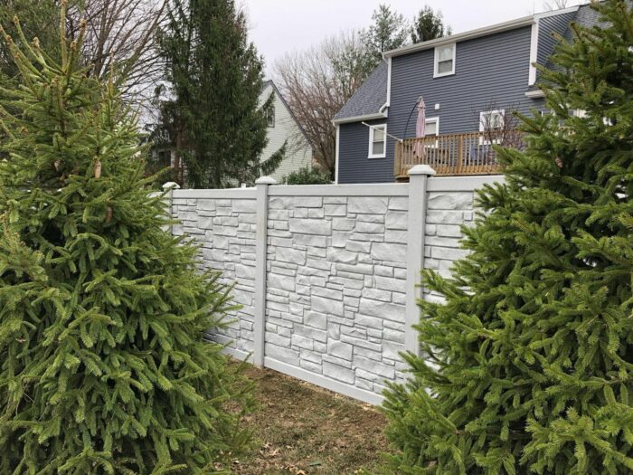 Simtek eco stone privacy fence