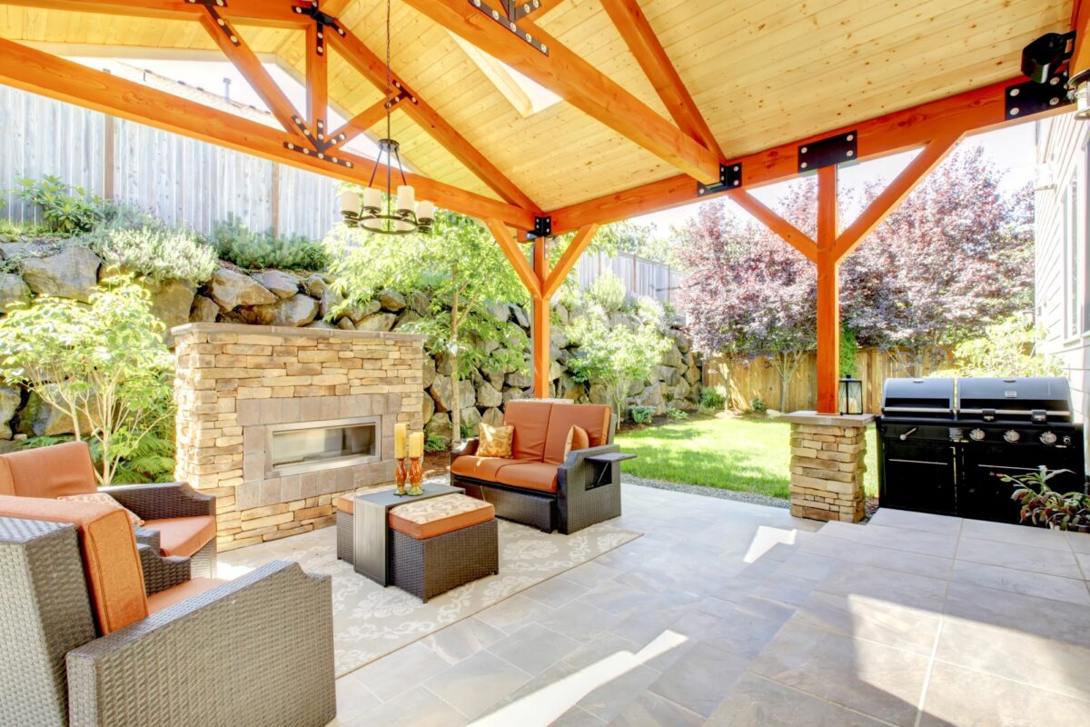 outdoor covered porch