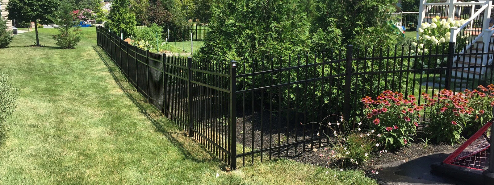 Black mesh outlet fencing for dogs