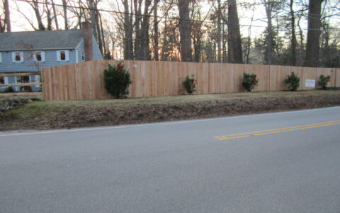 red cedar solid wood sound abatement fence