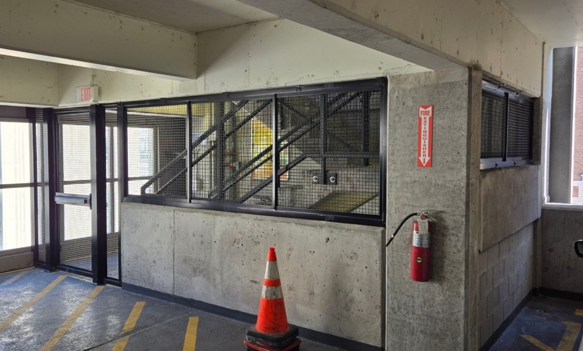 parking garage anti-bird enclosure