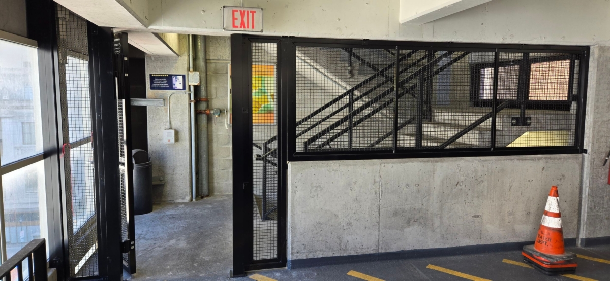 parking garage anti-bird enclosure