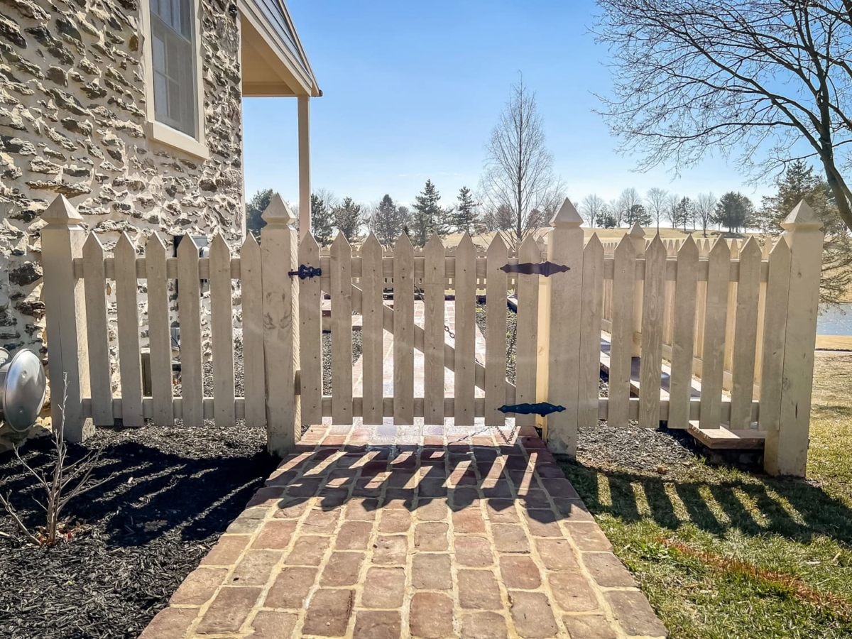 painted picket gate