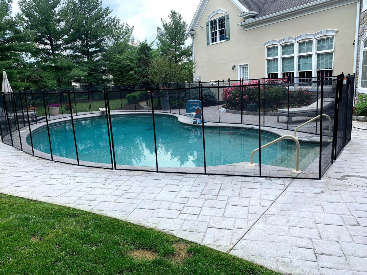 fence surrounding pool