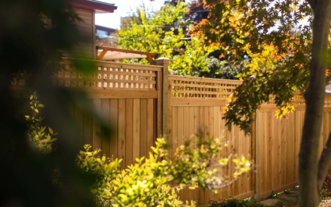 red cedar semi-privacy fence