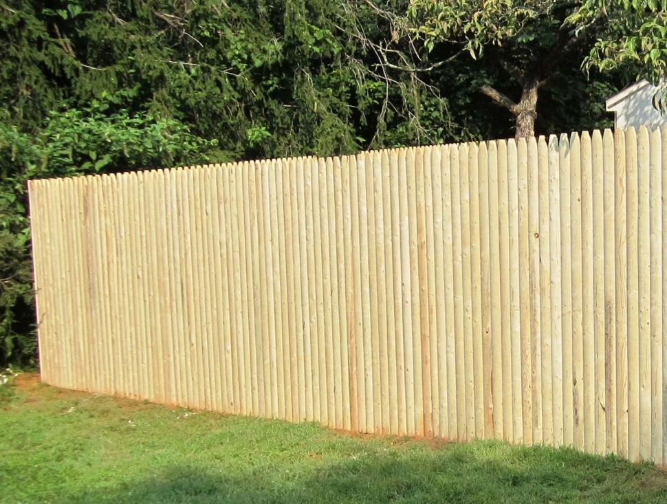 6' untreated spruce stockade fence