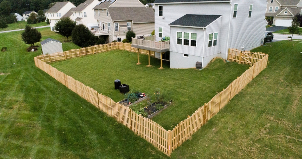 wood backyard privacy fence