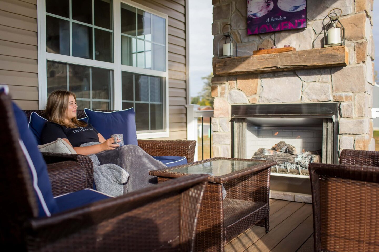 Multi-Season Deck with Gas Fireplace