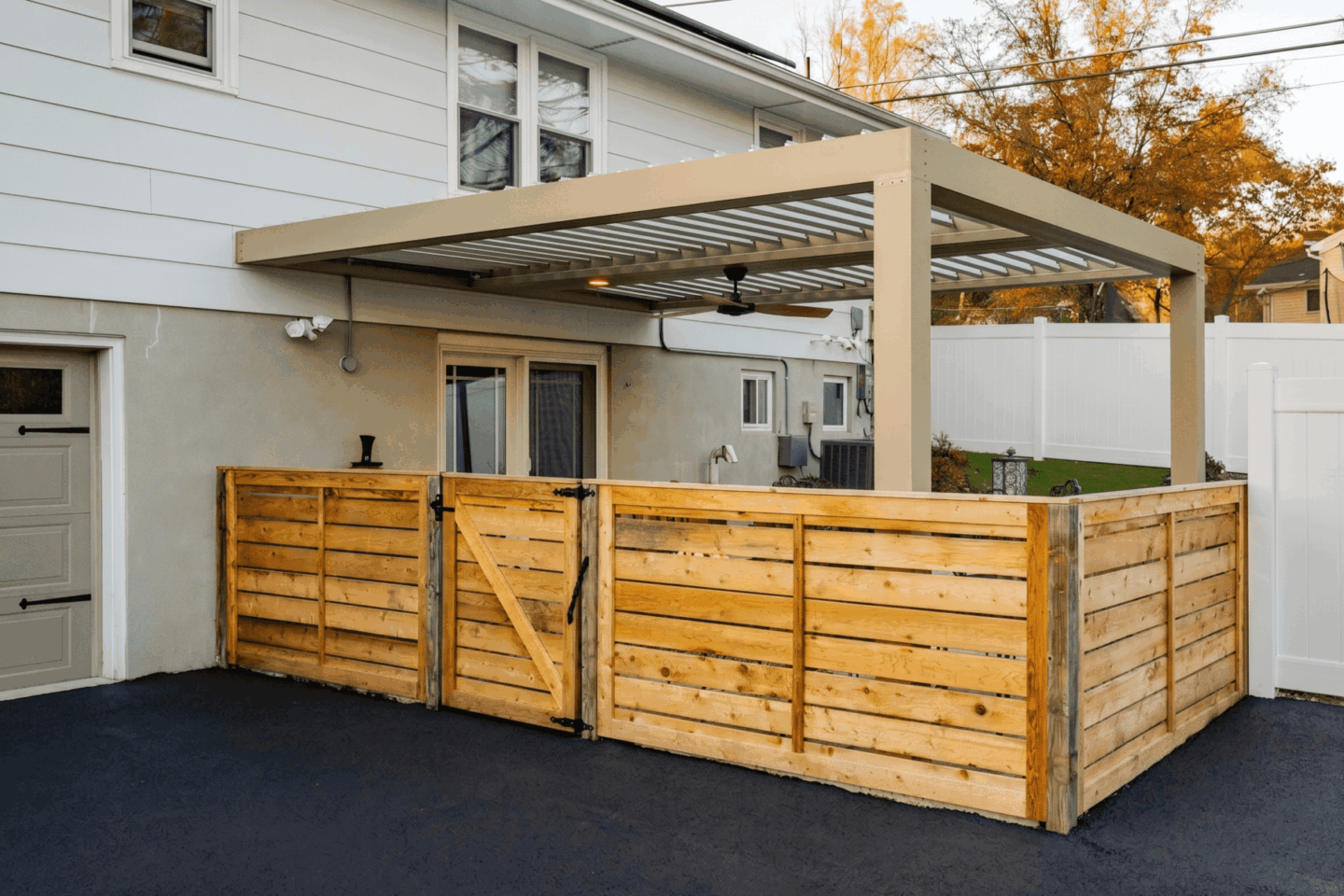 Clay Colored Louvered Roof