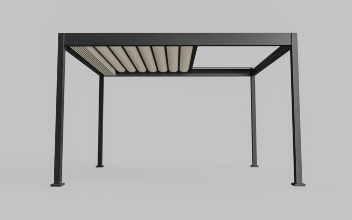 Partially Open R-Weave Louvered Pergola