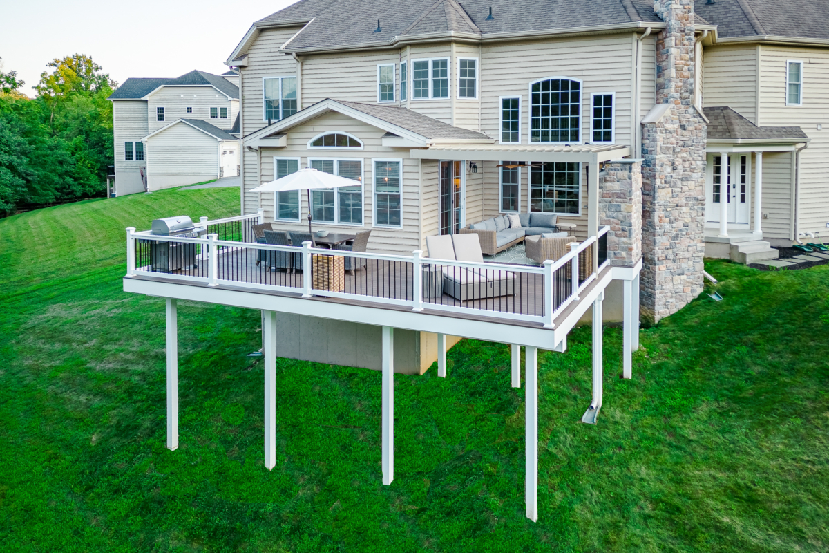 Deck With Louvered Roof - Glen Mills, PA - Integrous Fences and Decks