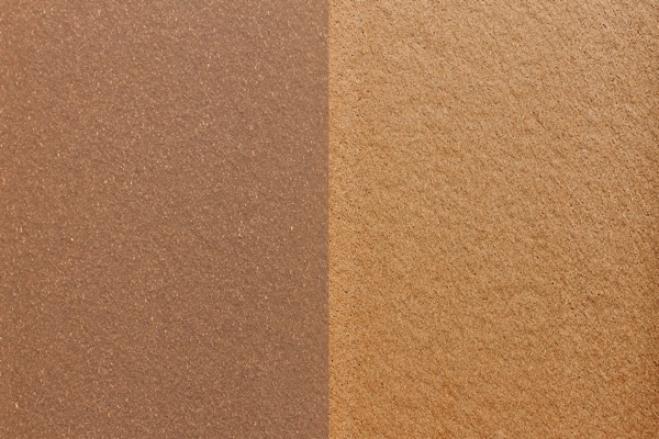 A swatch of Saddle fencing, showing new and weathered colors side by side